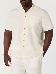 Oak Hill by DXL Big & Tall Solid Camp Shirt