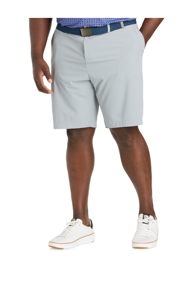 Big & Tall Premium Flat-Front Golf Shorts, Main, color, CONCRETE