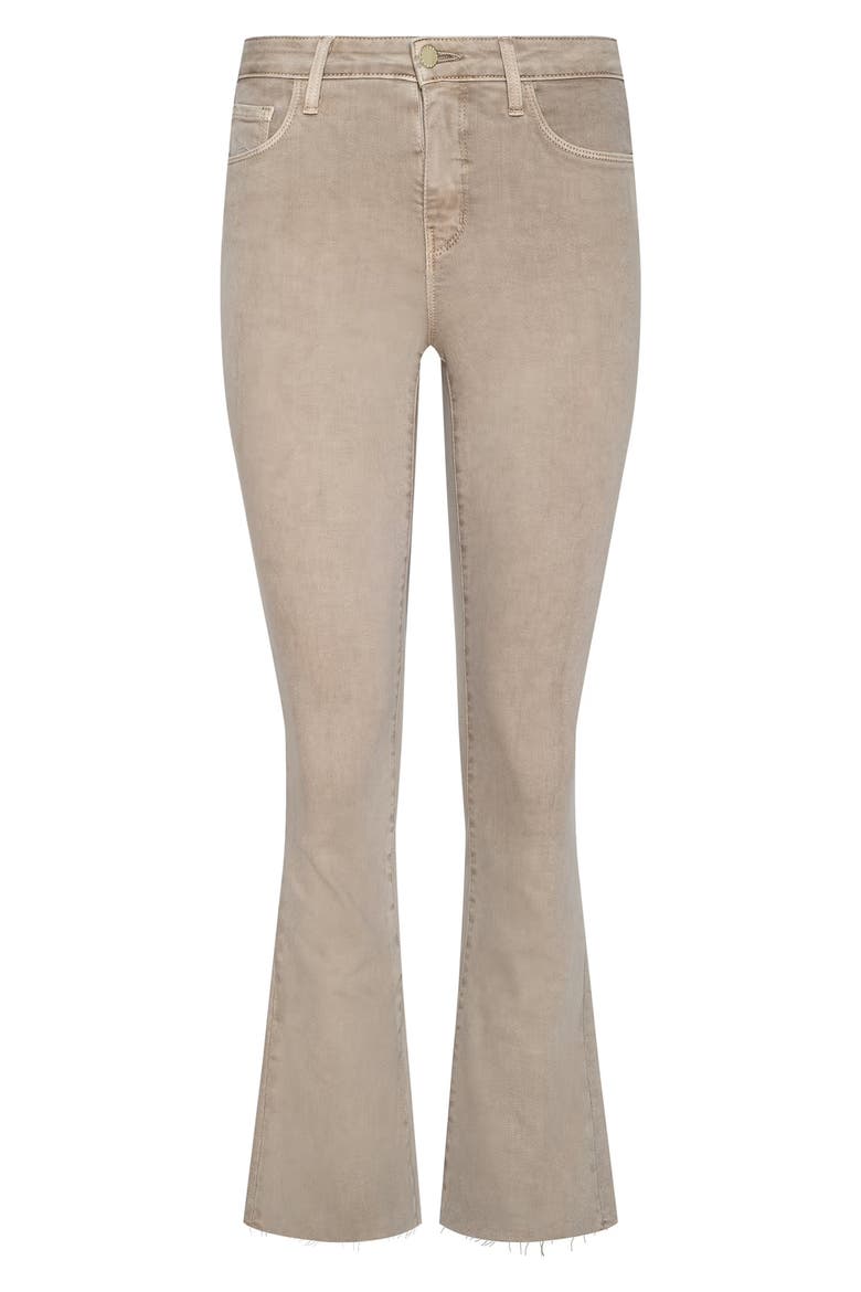 Kendra High Waist Crop Flare Jeans, Alternate, color, BISCUIT