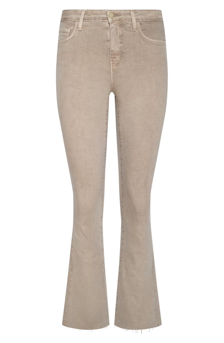 L'AGENCE Kendra High Waist Crop Flare Jeans, Alternate, color, Biscuit
