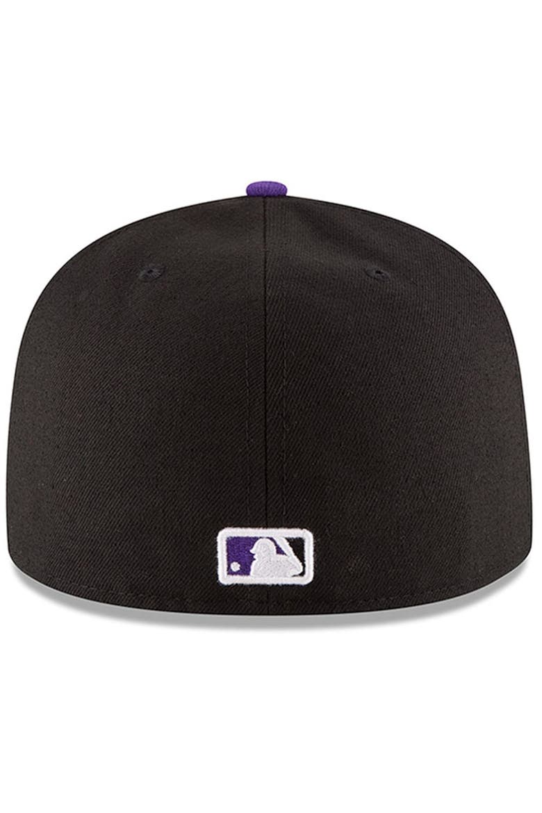 Men's New Era Black/Purple Colorado Rockies Authentic Collection On Field 59FIFTY Structured Hat, Alternate, color, BLACK