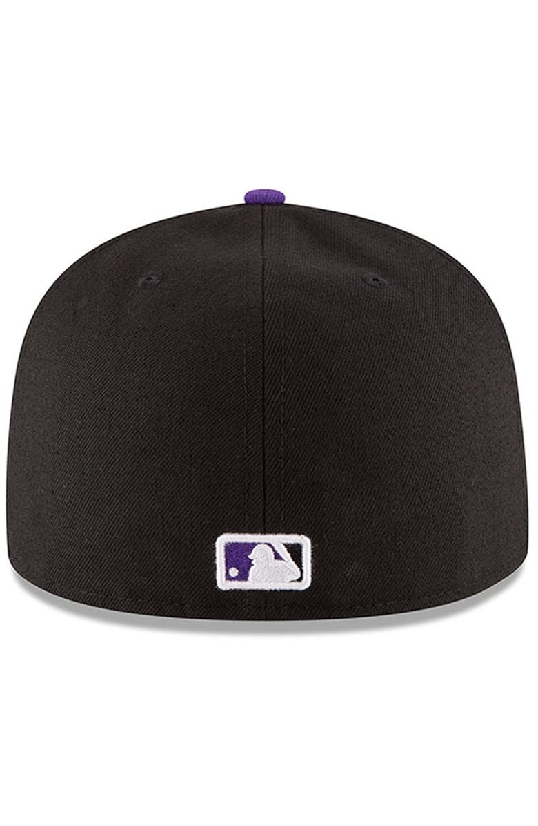 New Era Men's New Era Black/Purple Colorado Rockies Authentic Collection On Field 59FIFTY Structured Hat, Alternate, color, Black