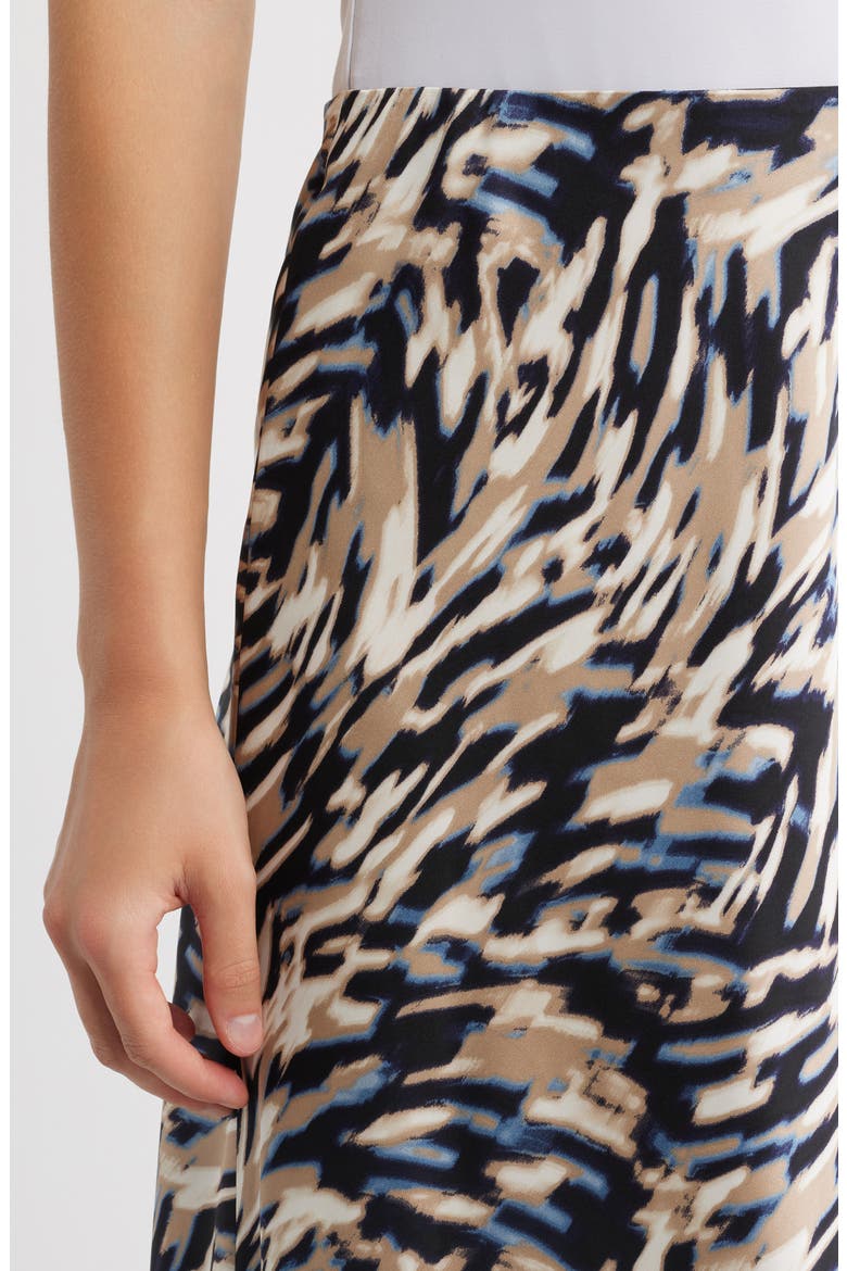 Zebra Print Bias Cut Skirt, Alternate, color, DUTCH BLUE MULTI