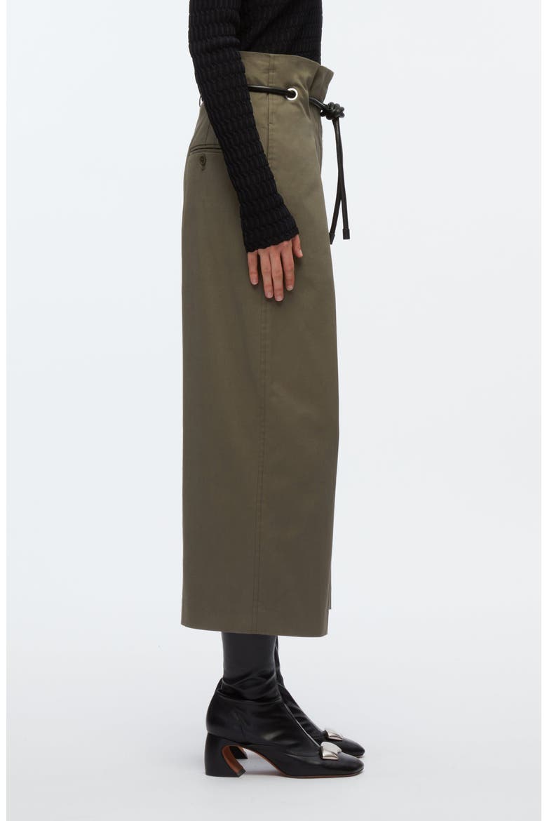 Origami Pleat Wide Leg Cropped Trousers, Alternate, color, ARMY