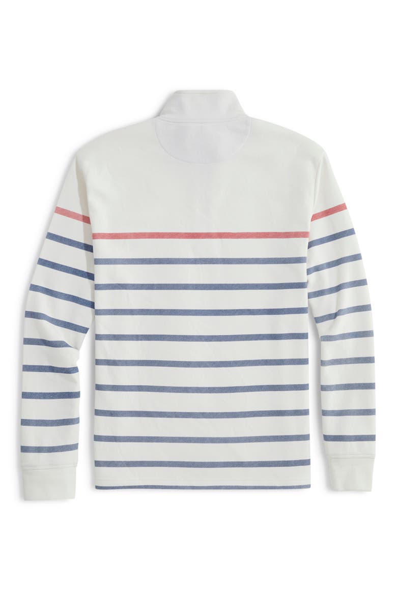 Saltwater Breton Stripe Quarter Zip Pullover, Alternate, color, 9293 RWB