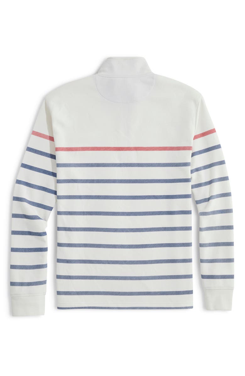 vineyard vines Saltwater Breton Stripe Quarter Zip Pullover, Alternate, color, 9293 Rwb