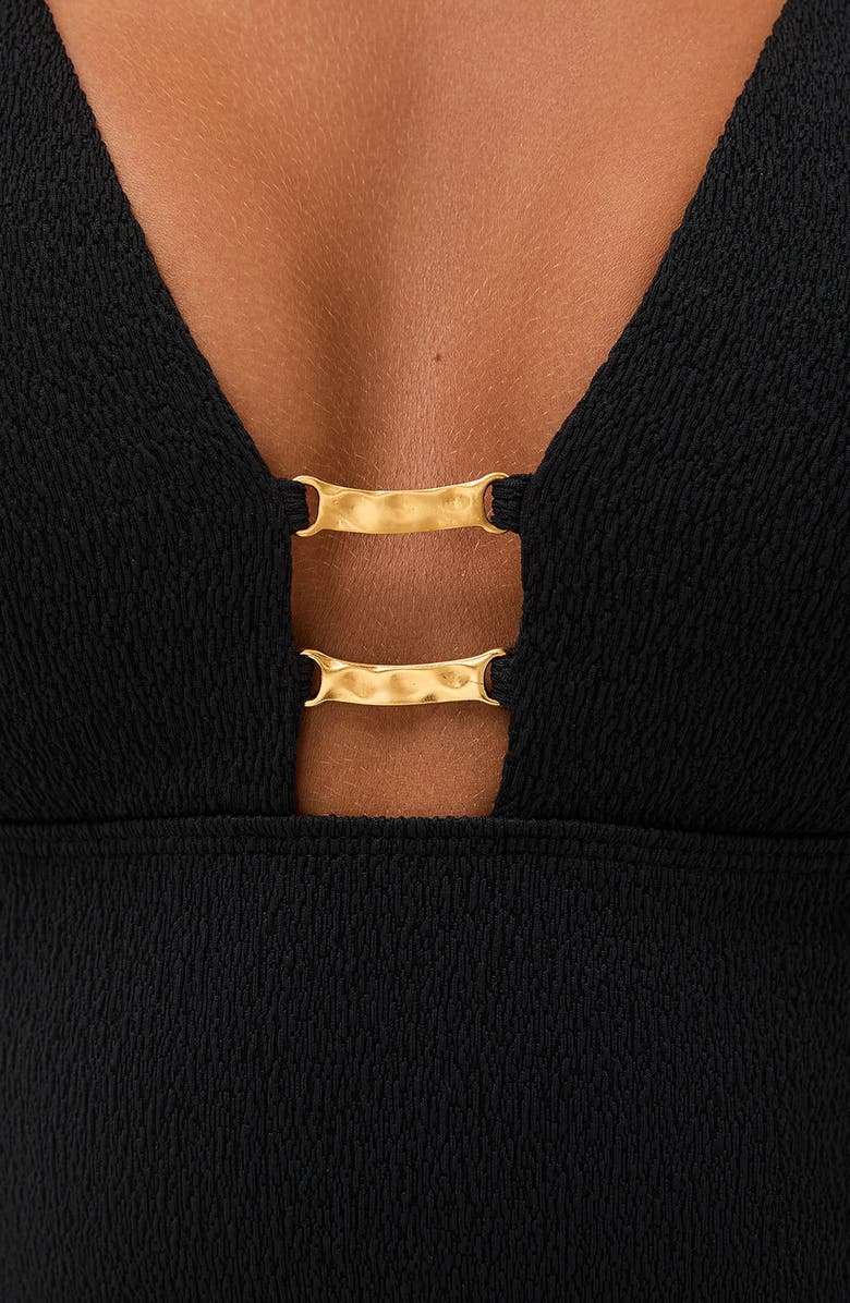 ViX Paula Hermanny Firenze Elisa Cover-Up Dress, Alternate, color, Black