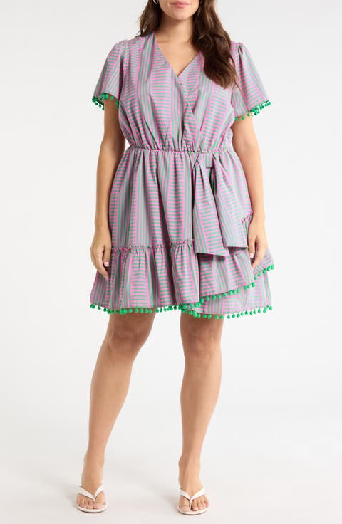 Valda Tiered Ruffle Minidress (Plus)
