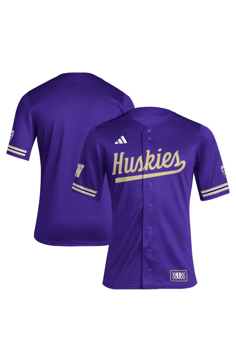 adidas Men's adidas Purple Washington Huskies Reverse Retro Replica Baseball Jersey, Main, color, Purple