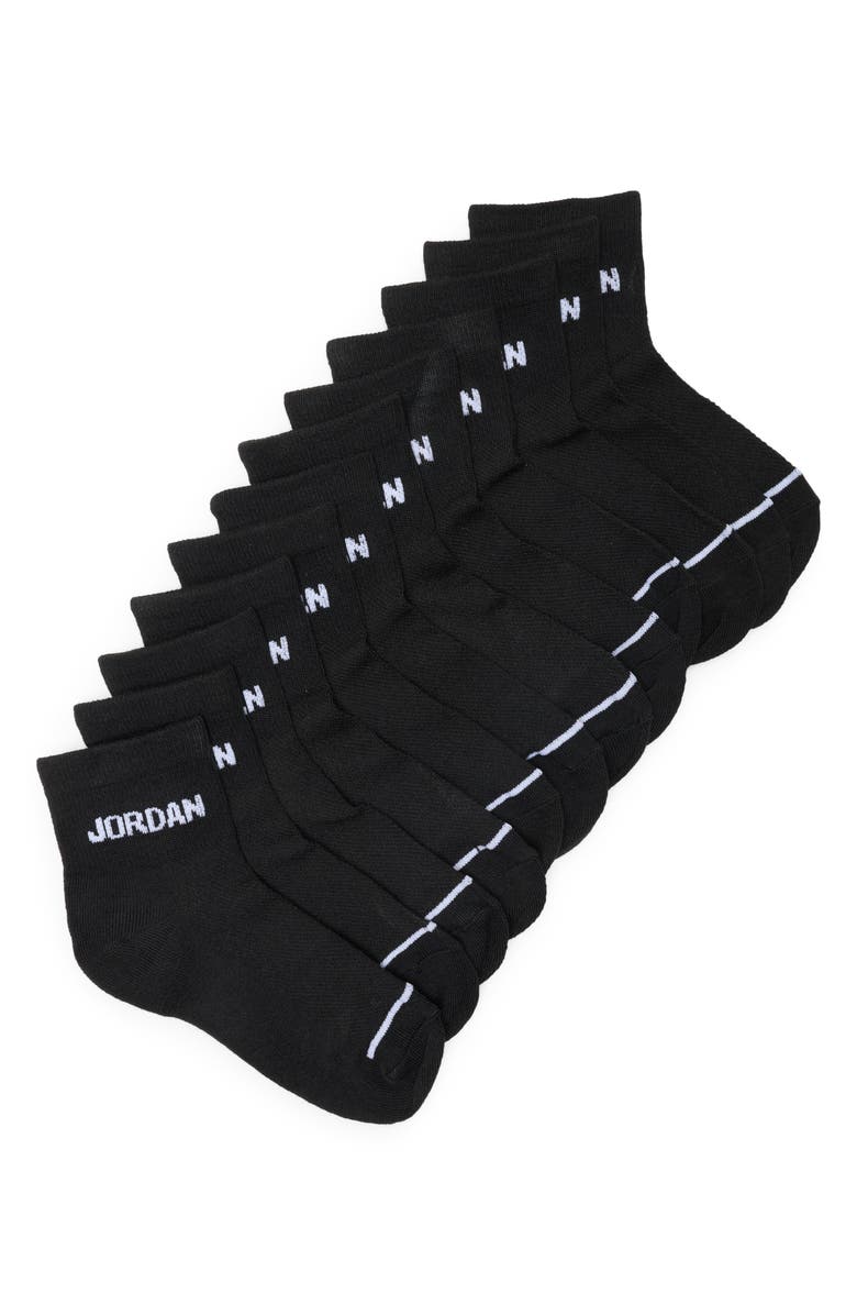 Jordan Kids' Jumpman 6-Pack Ankle Socks, Main, color, Black