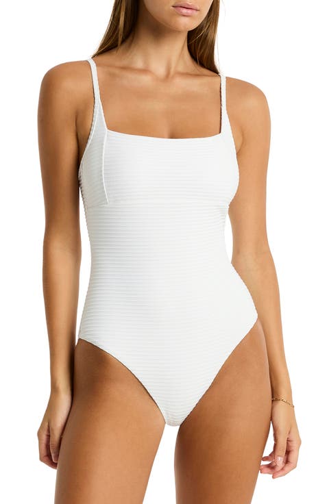 Spinnaker Textured Rib One-Piece Swimsuit