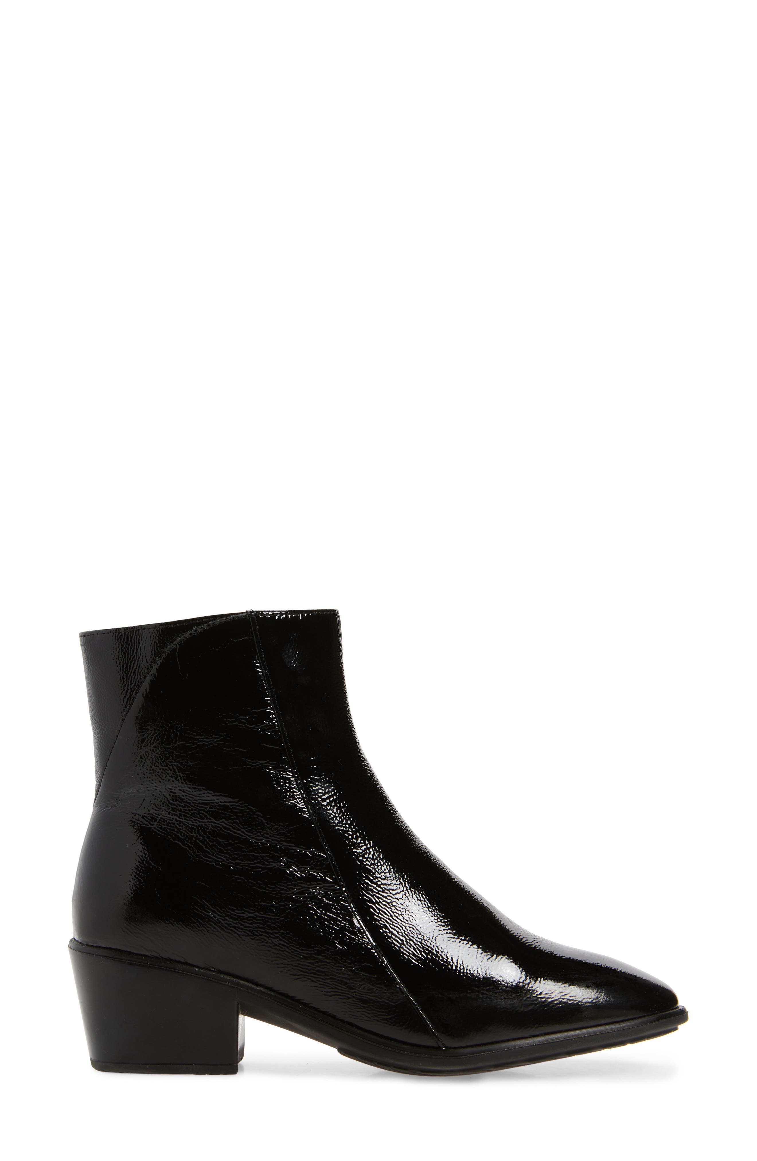Naot Goodie Zip Boot, Alternate, color, Black Crinkle Patent Leather