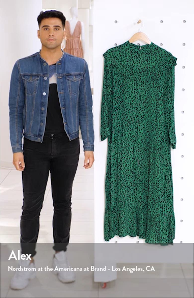 Animal Print Long Sleeve Prairie Dress, sales video thumbnail