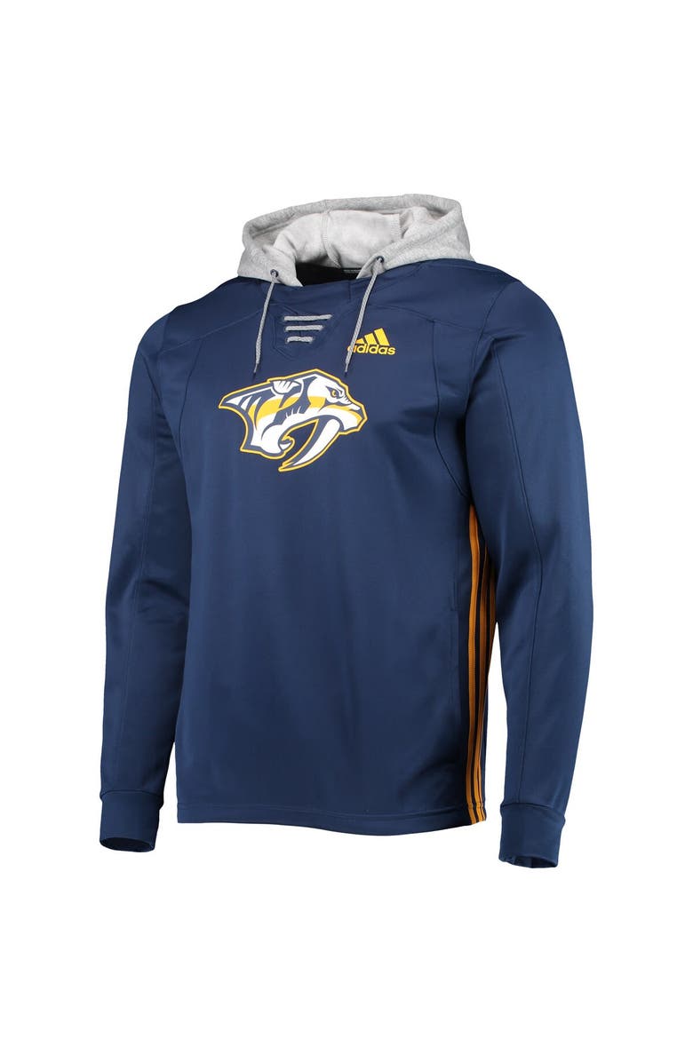 adidas Men's adidas Navy Nashville Predators Skate Lace AEROREADY Pullover Hoodie, Alternate, color,