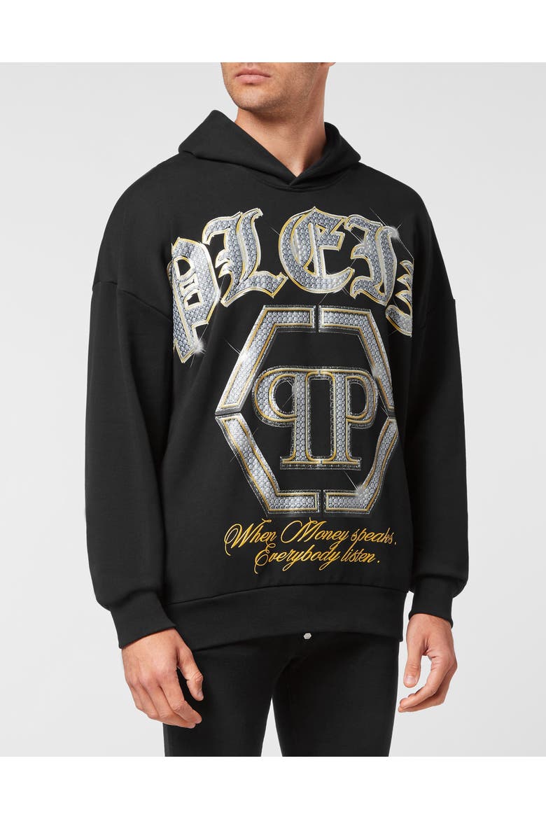 Hooded Sweatshirt Men, Main, color, black