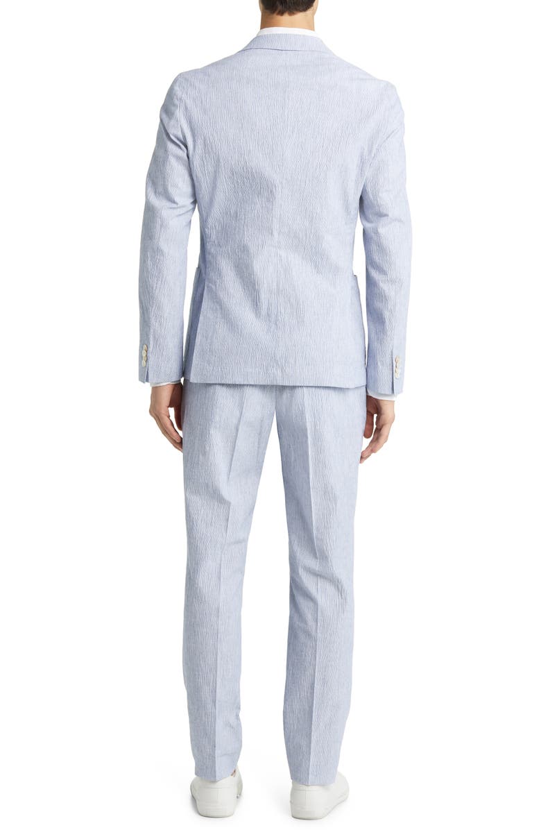 BOSS Hanry Stretch Cotton & Linen Suit, Alternate, color, Open Bu