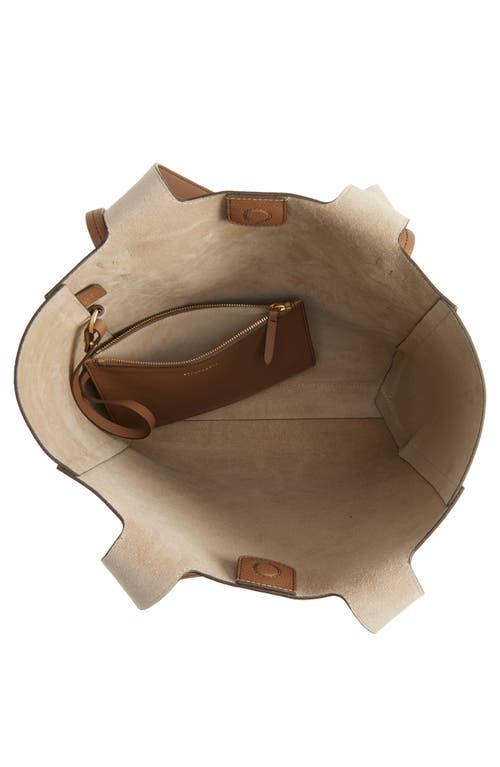 Strathberry Melody Fine Grain Leather Tote In Brown
