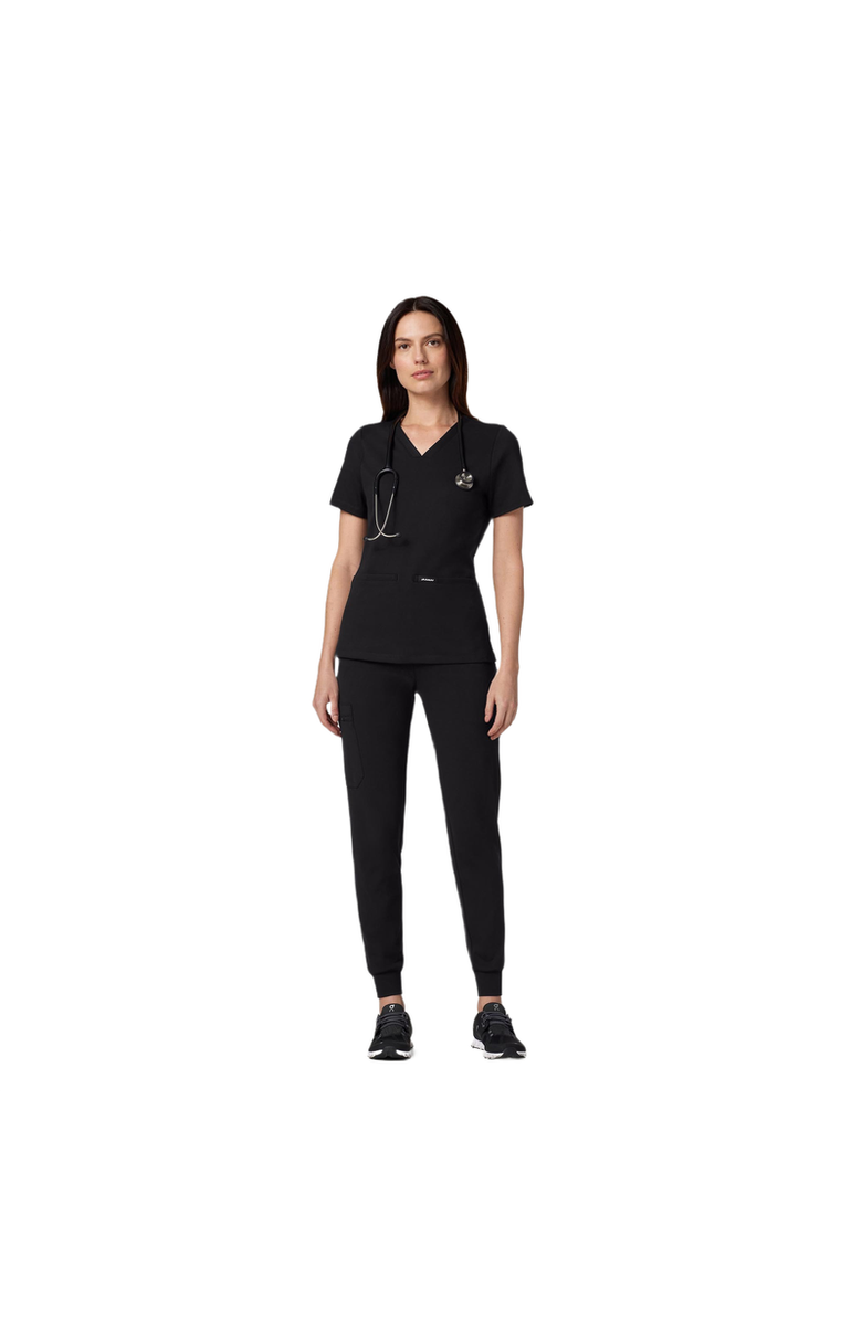 JAANUU Rubi Women's 6-Pocket Slim Knit Scrub Jogger, Alternate, color, Black
