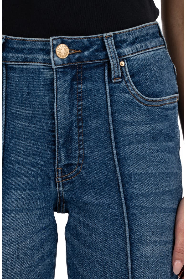 Fab Ab Seamed High Waist Cuffed Straight Leg Jeans, Alternate, color, ATTENTIVE