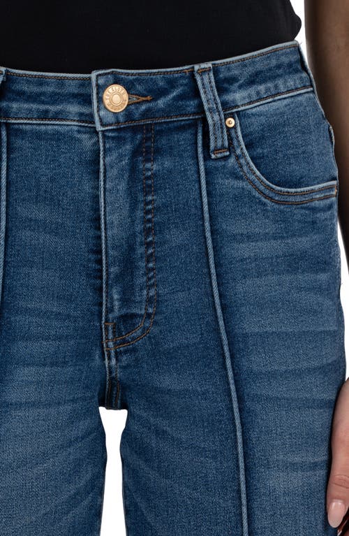 Kut From The Kloth Fab Ab Seamed High Waist Cuffed Straight Leg Jeans In Attentive