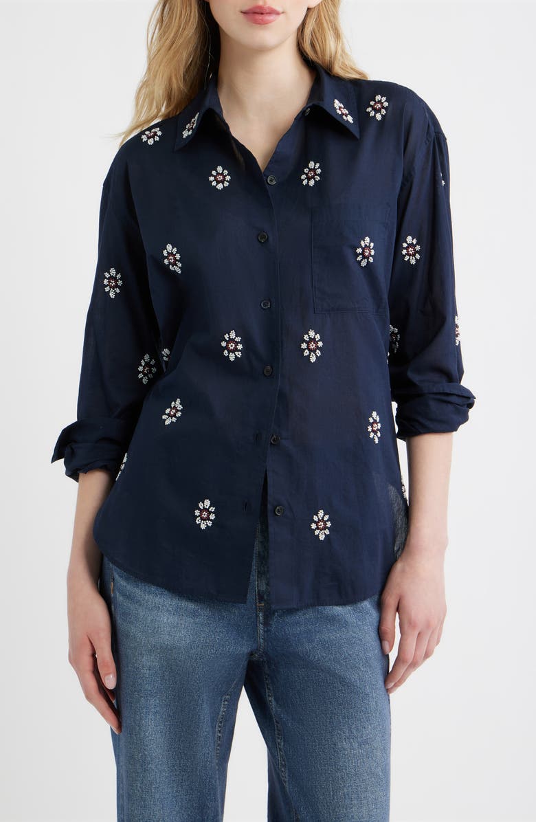 rag & bone Connie Embellished Button-Up Shirt, Main, color, Sal