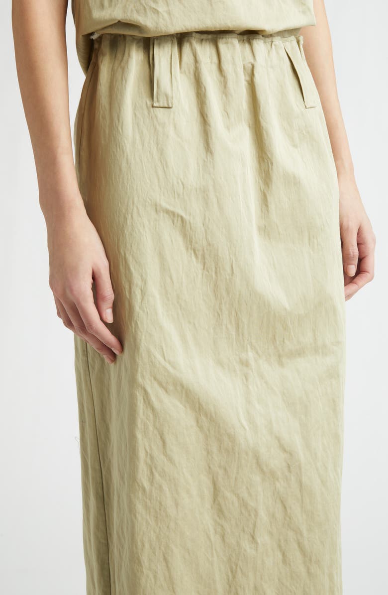 NACKIYÈ Crayon Crinkled Satin Pencil Skirt, Alternate, color, Sage