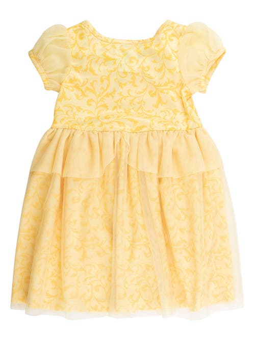 Rufflebutts Princess Dress-up Puff Sleeve Nightgown In Yellow