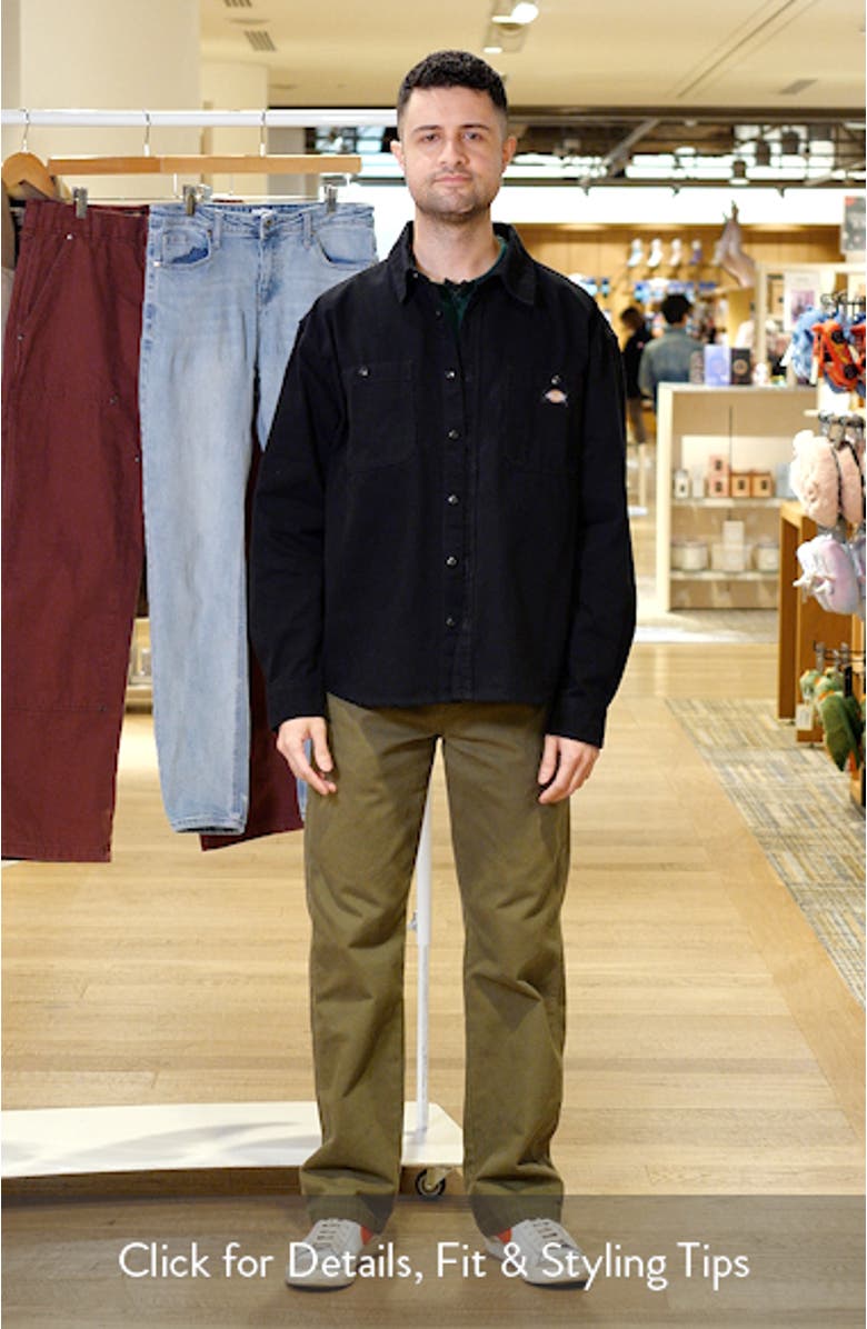 Johnsonville Relaxed Fit Cotton Canvas Button-Up Shirt, sales video thumbnail