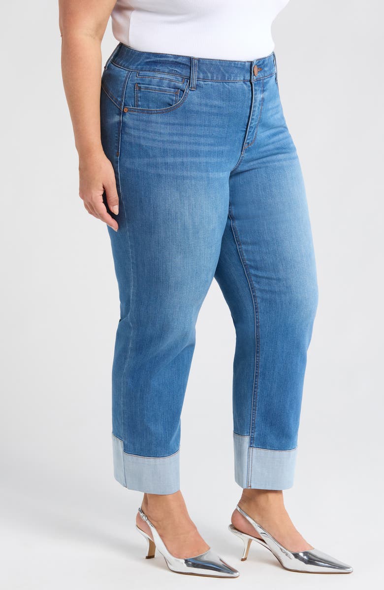 Wit & Wisdom 'Ab'Solution CoolMax<sup>®</sup> High Waist Ankle Straight Leg Jeans, Alternate, color, Mid Blue