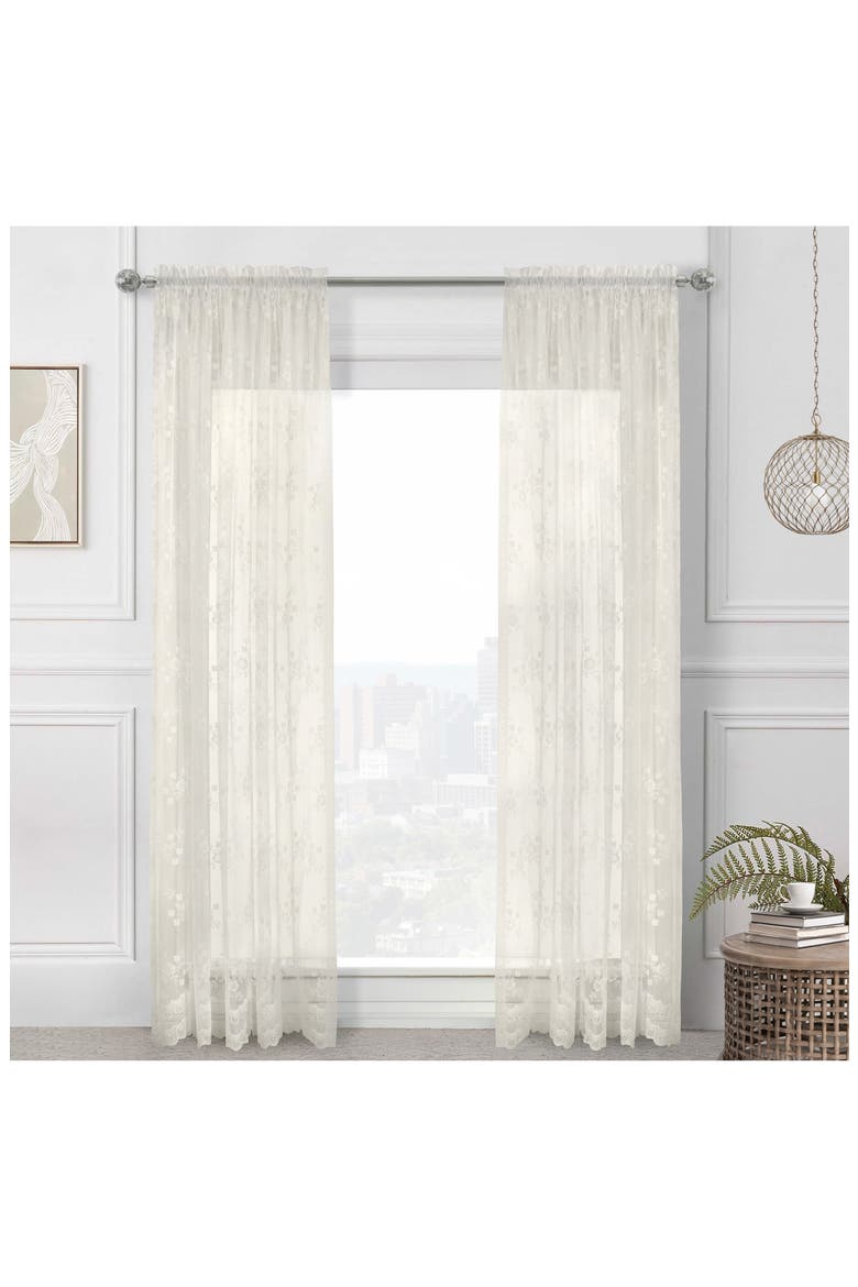Single Indoor Curtain Panel, Alternate, color, EGGSHELL