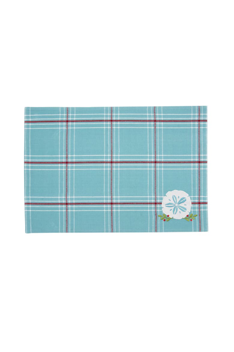 A Coastal Placemats Set of 6, 13" x 19", Alternate, color, Red