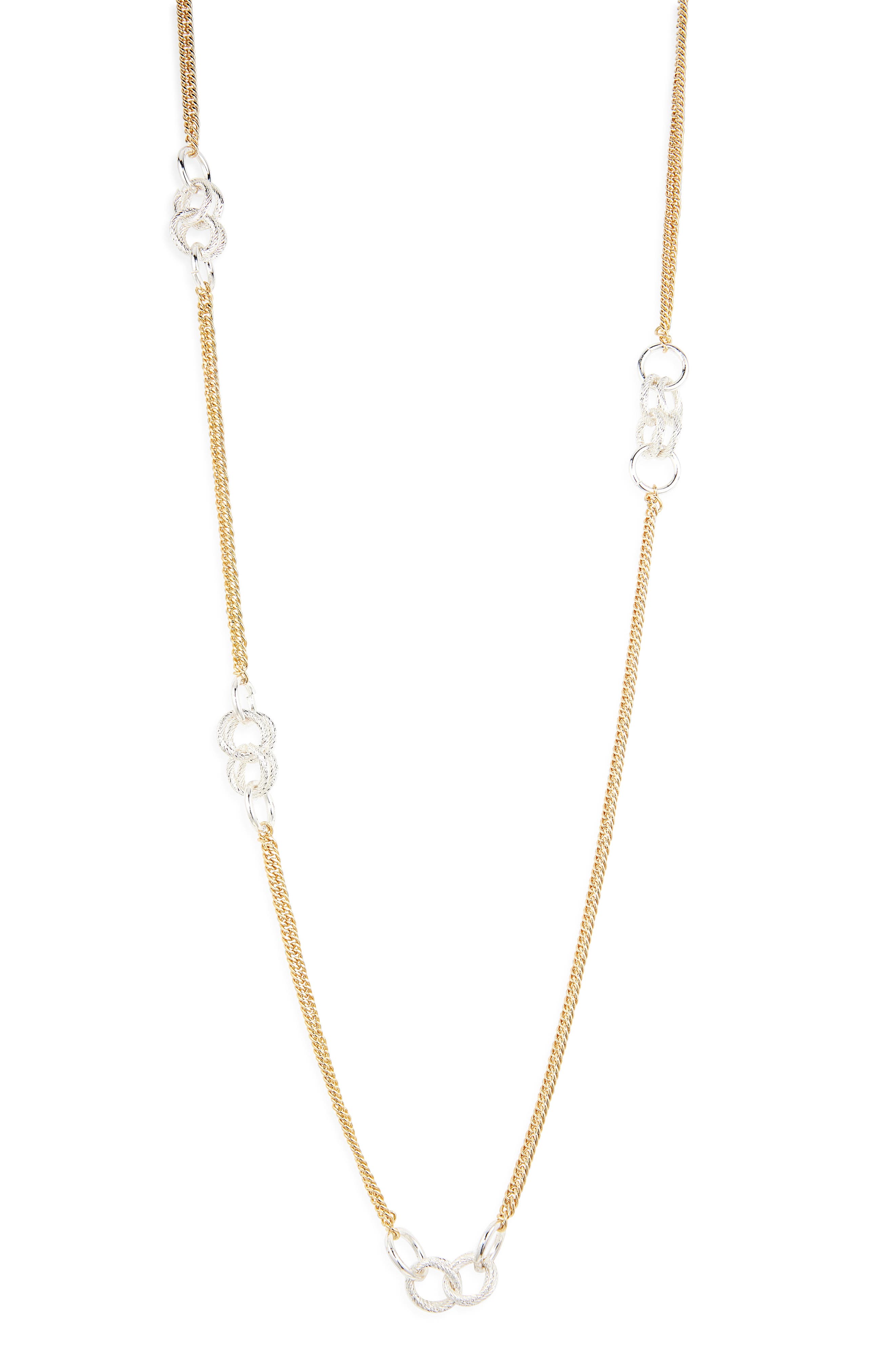 NORDSTROM RACK Slinky Ring Station Chain Necklace