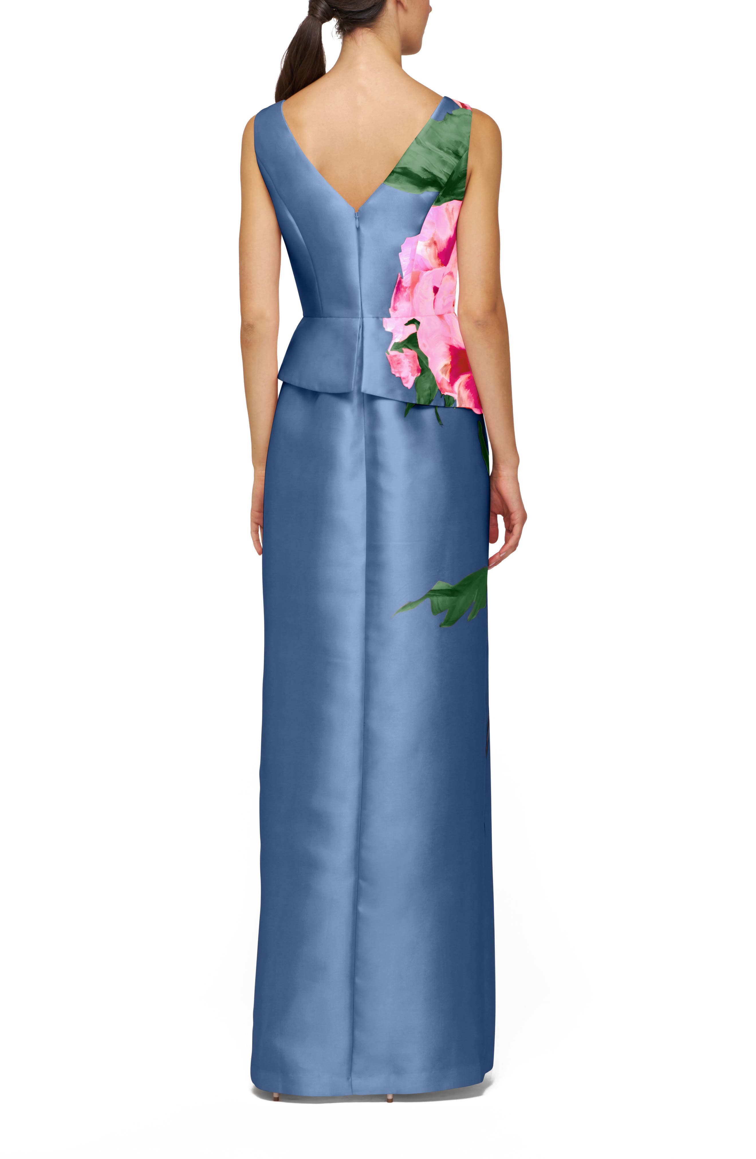 Luciana Placed Floral Column Gown - image 4