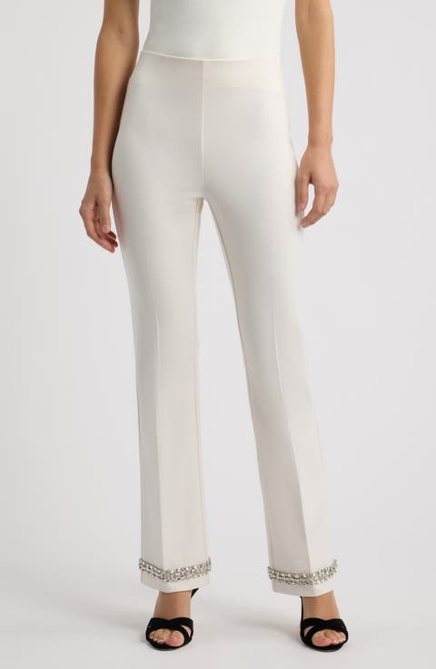 Hollywood Embellished Ankle Flare Pants
