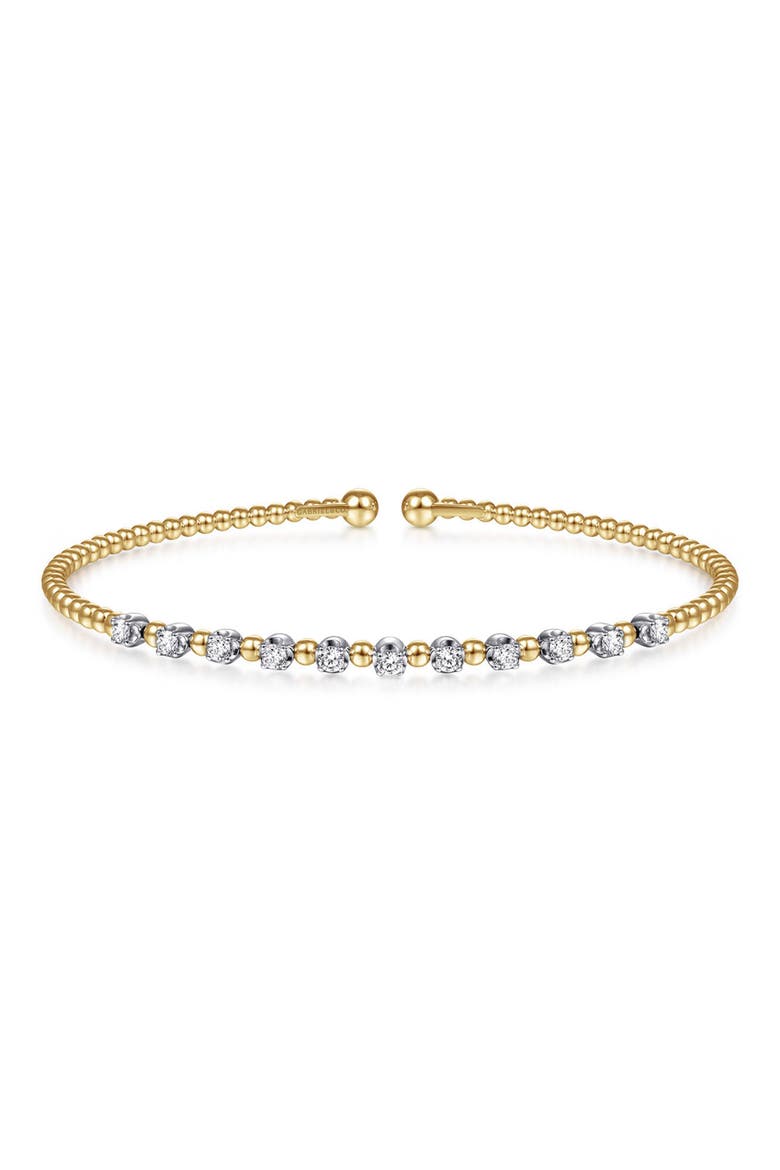 Bujukan Diamond Beaded Cuff Bracelet, Main, color, TWO TONE