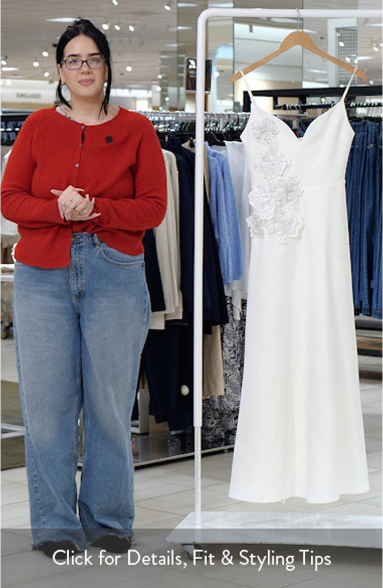 Stella Floral Embellished A-Line Gown, sales video thumbnail