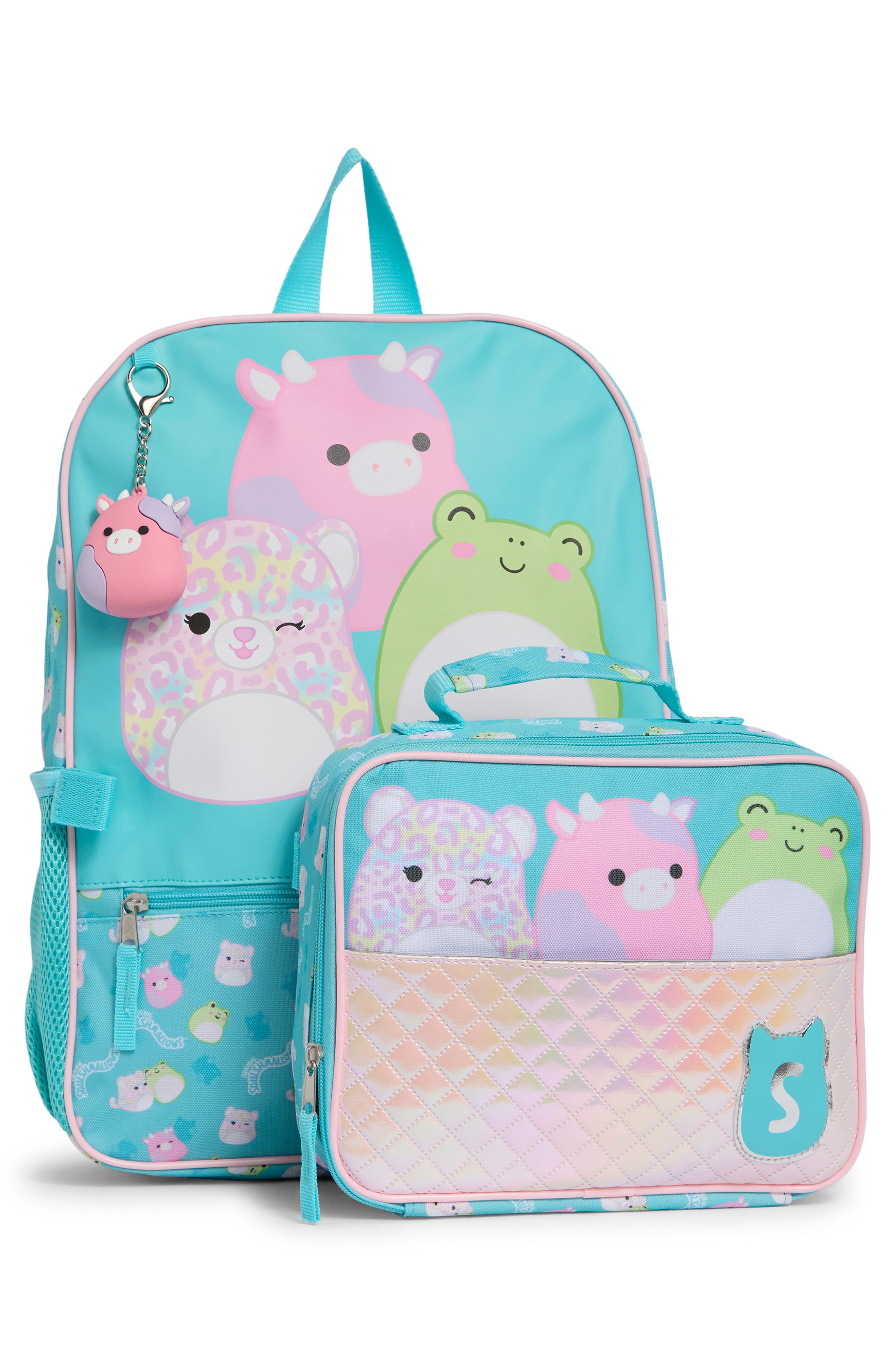 USPA ACCESSORIES Kids' Squishmallow Backpack & Lunchbox Set, Alternate, color, Teal