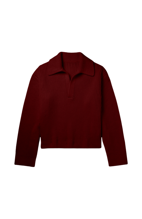 Kip. Kip Merino Cashmere Lounge Sweater In Red