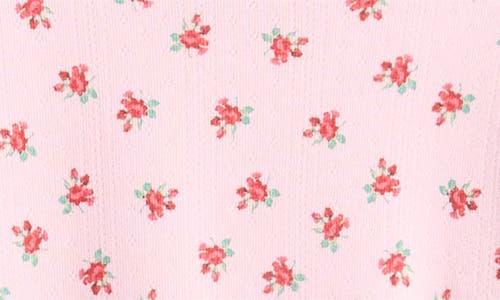 Pj Salvage Crazy For The Holidays Brushed Pointelle Pajama Top In Pink