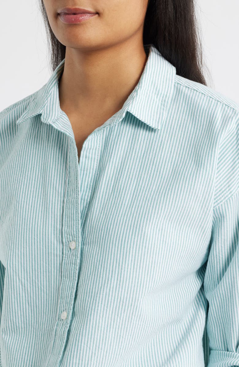 beachlunchlounge Stripe Oversize Shirt, Alternate, color, Jalapeno