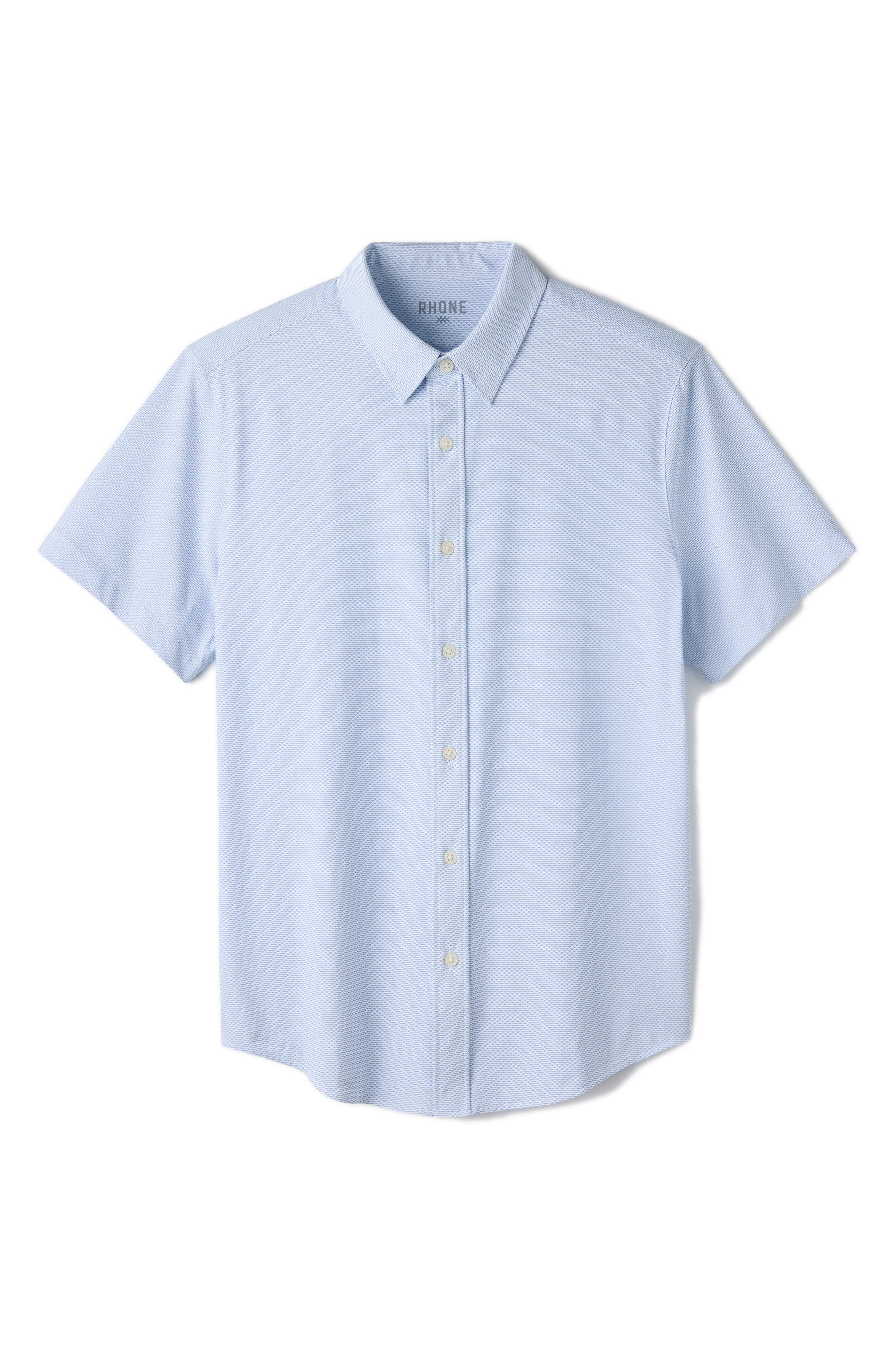 Мужские Rhone Commuter Slim Fit Short Sleeve Button-Up Shirt — фото 5