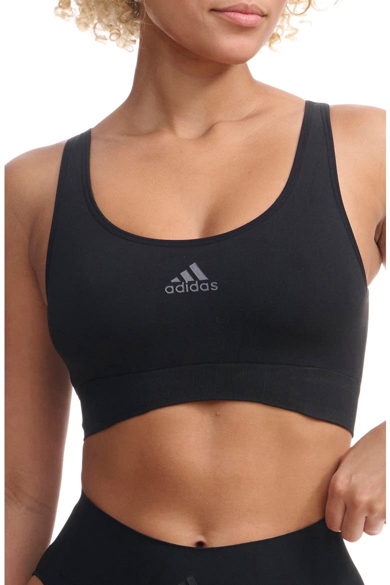 Scoop Lounge Sports Bra, Main, color, BLACK