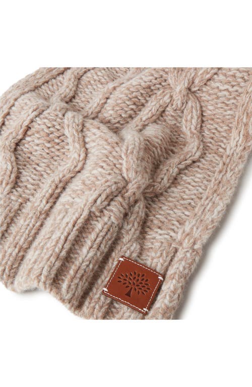 Mulberry Pimlico Chunky Knit Scarf In Eggshell/maple