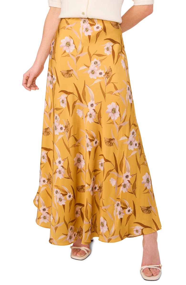 Ted Baker Floral Maxi Skirt, Main, color, Fresh Apricot
