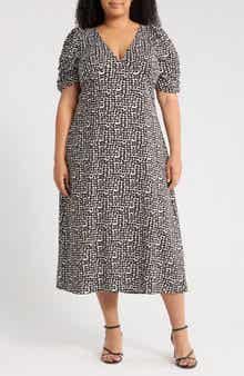 Renee C Floral V-Neck Midi Dress