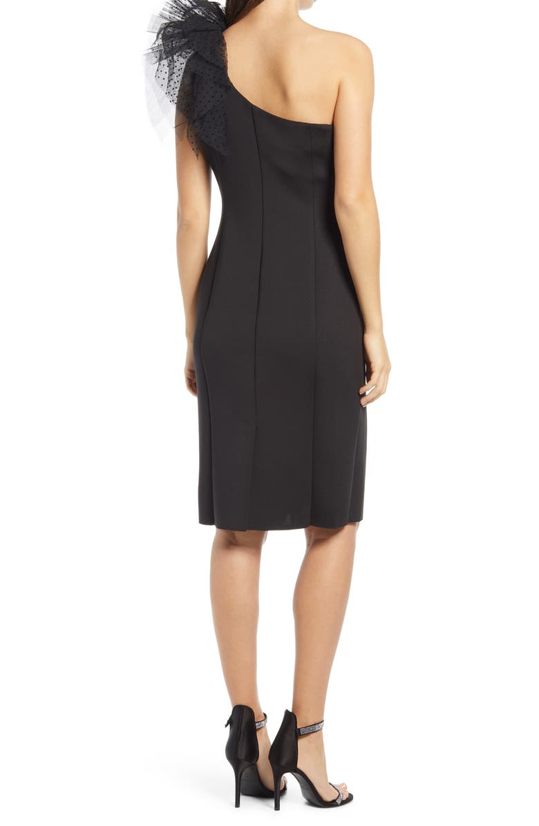 Eliza J One-Shoulder Scuba Dress, Alternate, color,