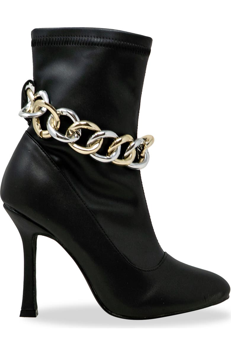 CHASE AND CHLOE Callisto Two-Tone Chain Bootie, Alternate, color,