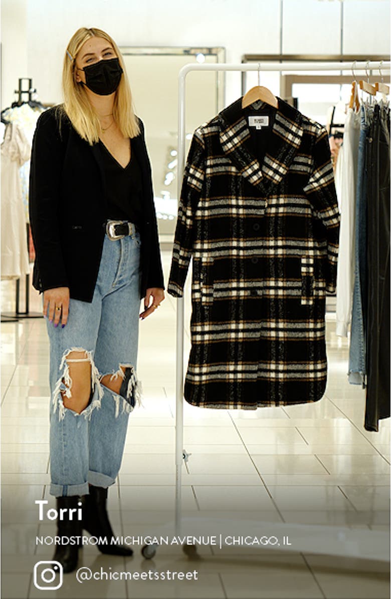 Shawl Good Plaid Longline Coat, sales video thumbnail