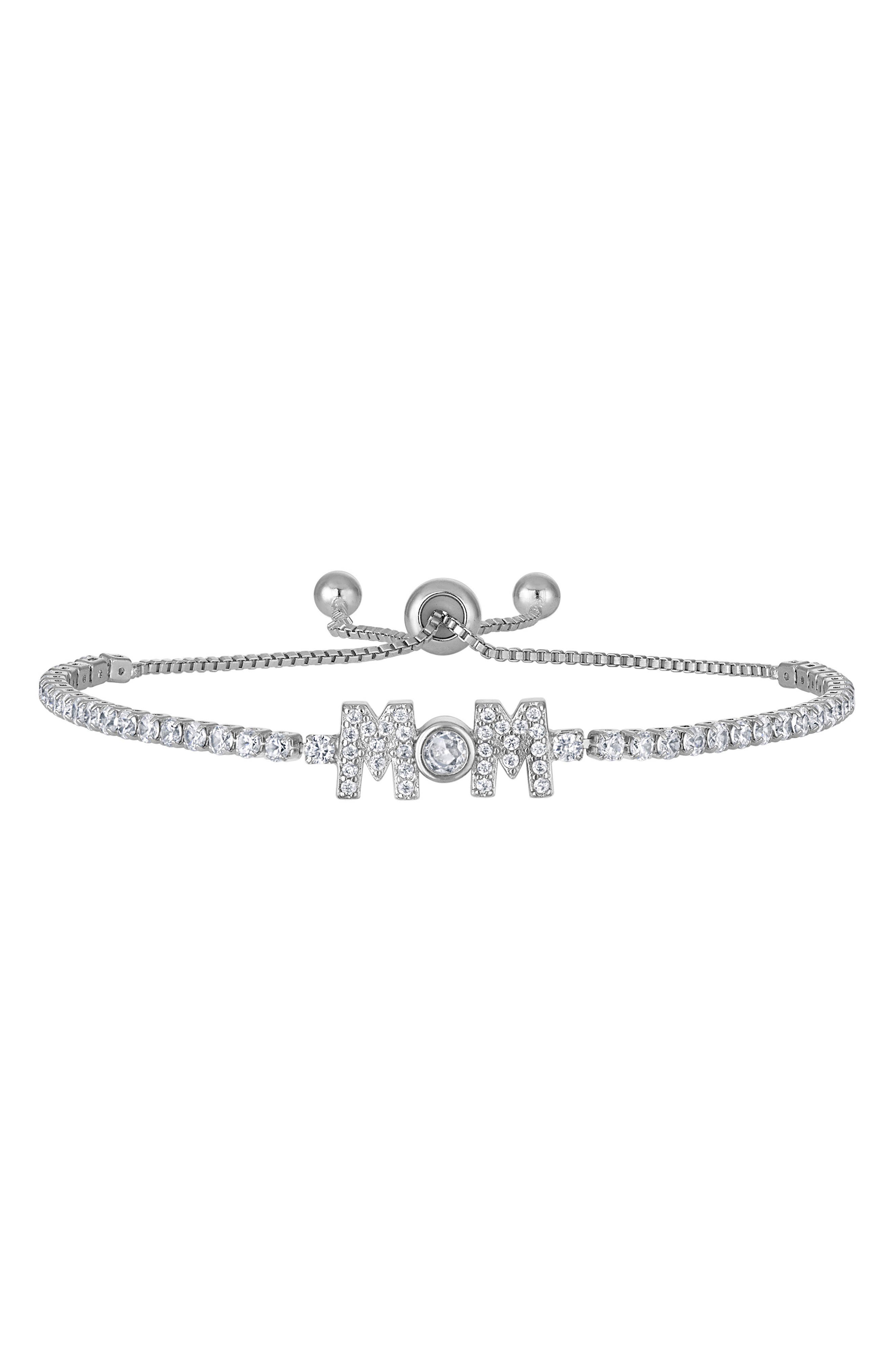 FZN Mom Cubic Zirconia Slider Bracelet