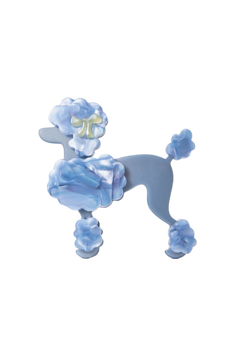 Hazel the Blue Poodle Hair Clip, Main, color, Blue